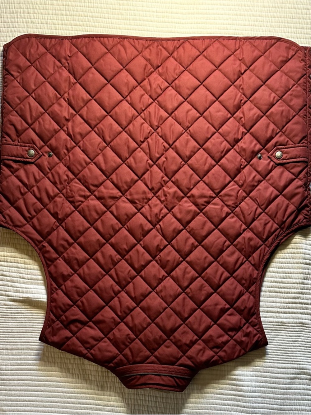 Peter Millar Quilted Burgundy Zip-Front Vest - Picture 11 of 13